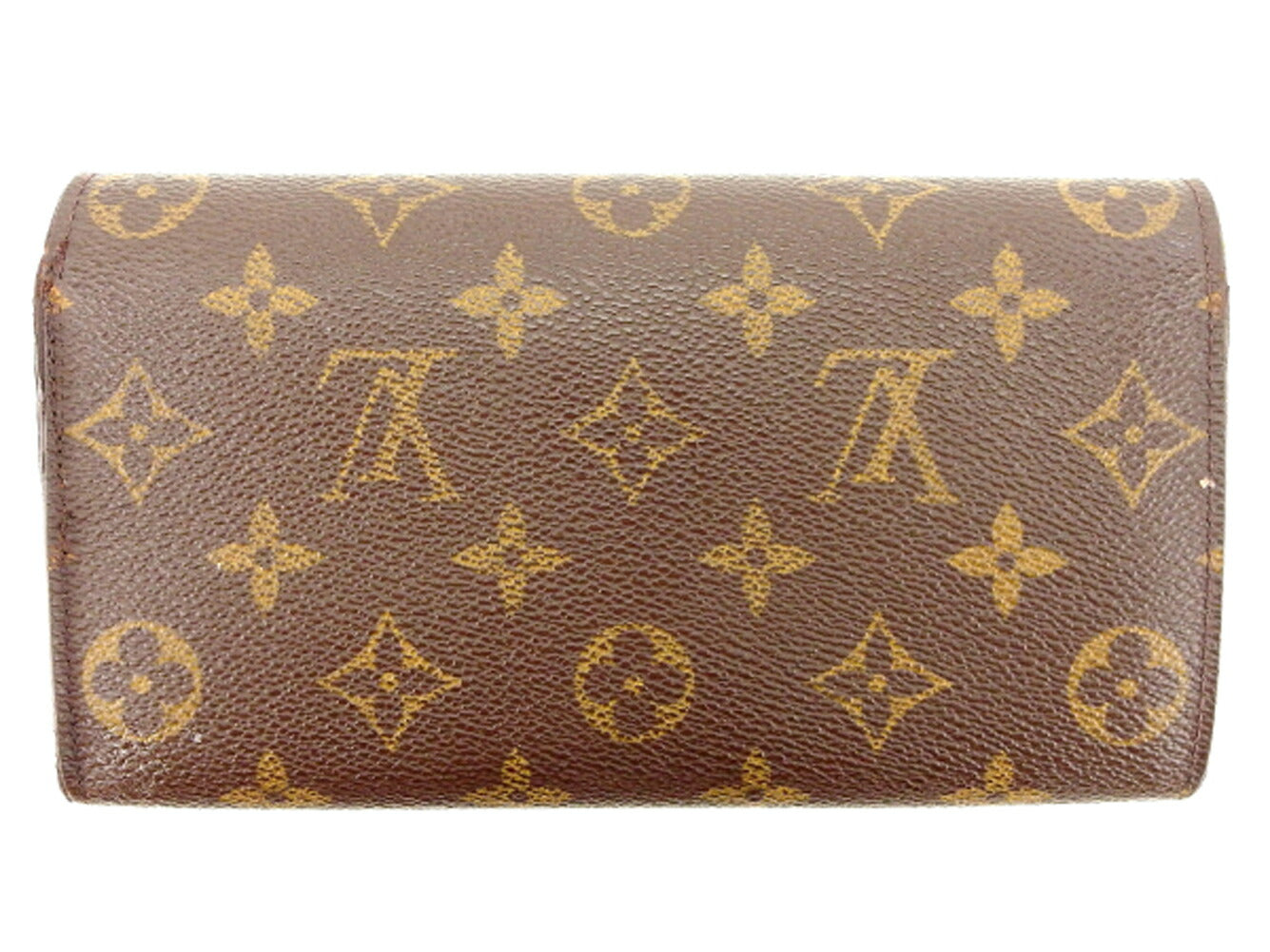 LOUIS VUITTON Long Wallet Purse M61725 Brown Pochette Porto MonÃ©credi
