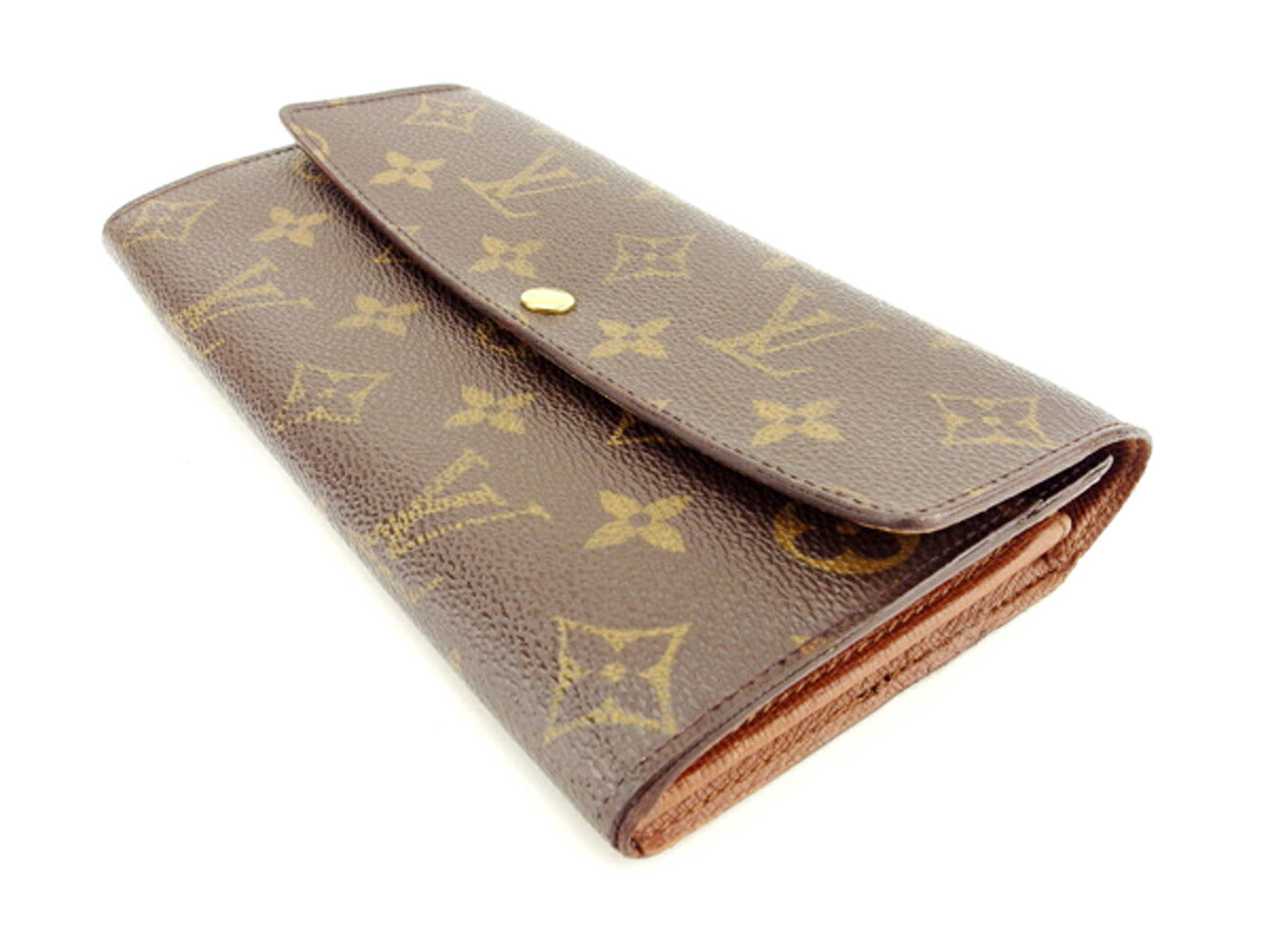 LOUIS VUITTON Long Wallet Purse M61725 Brown Pochette Porto MonÃ©credi