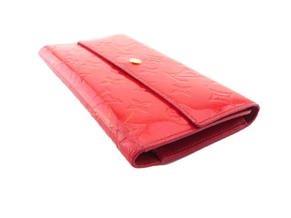 LOUIS VUITTON Long Wallet Purse M91165 Red Porte Tresor International