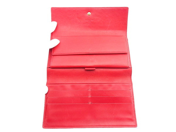 LOUIS VUITTON Long Wallet Purse M91165 Red Porte Tresor International