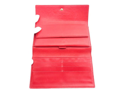 LOUIS VUITTON Long Wallet Purse M91165 Red Porte Tresor International