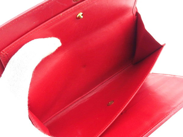 LOUIS VUITTON Long Wallet Purse M91165 Red Porte Tresor International