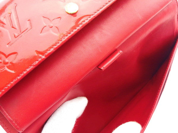 LOUIS VUITTON Long Wallet Purse M91165 Red Porte Tresor International
