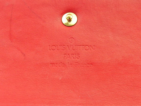 LOUIS VUITTON Long Wallet Purse M91165 Red Porte Tresor International