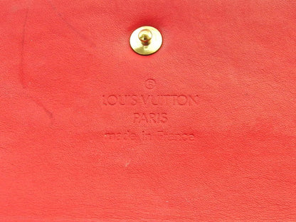 LOUIS VUITTON Long Wallet Purse M91165 Red Porte Tresor International