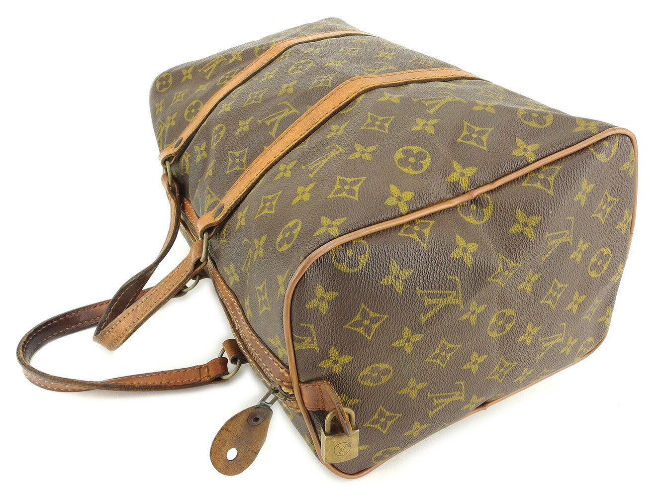 LOUIS VUITTON Boston Duffel bag M41626 Brown beige Sac spool35