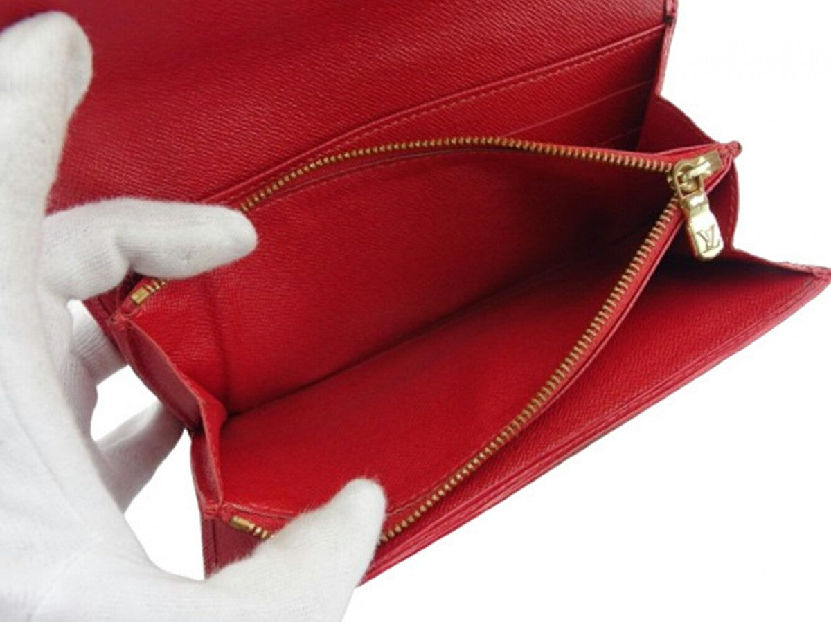 LOUIS VUITTON Long Wallet Purse M60316 Red