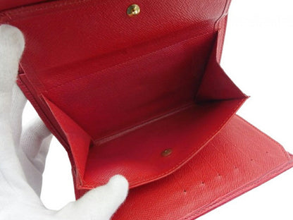 LOUIS VUITTON Long Wallet Purse M61217 Red Porte Tresor International