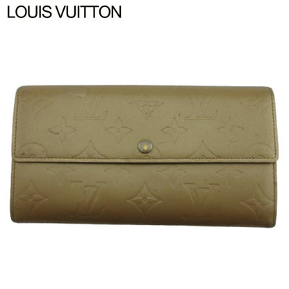LOUIS VUITTON Long Wallet Purse Ambre (Beige) Pochette Porto MonÃ©credi