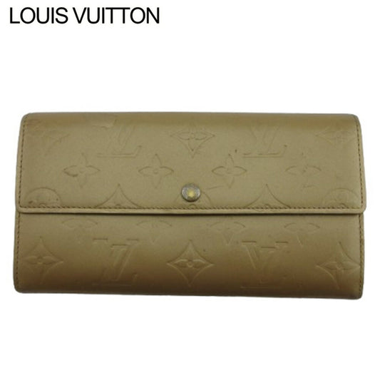 LOUIS VUITTON Long Wallet Purse Ambre (Beige) Pochette Porto MonÃ©credi