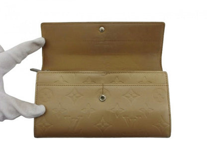 LOUIS VUITTON Long Wallet Purse Ambre (Beige) Pochette Porto MonÃ©credi