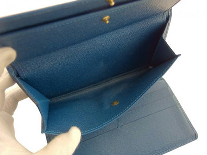 LOUIS VUITTON Long Wallet Purse M63385 Toledo Blue Porte Tresor International