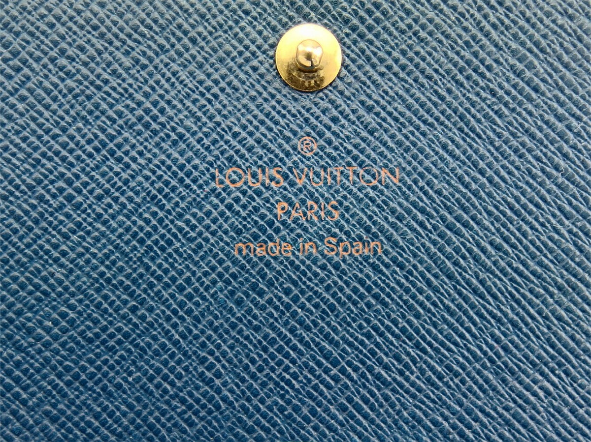 LOUIS VUITTON Long Wallet Purse M63385 Toledo Blue Porte Tresor International