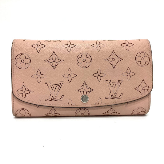 LOUIS VUITTON Long Wallet Purse M60145 monogram mahina leather pink Monogram Mahina Portefeuille Iris