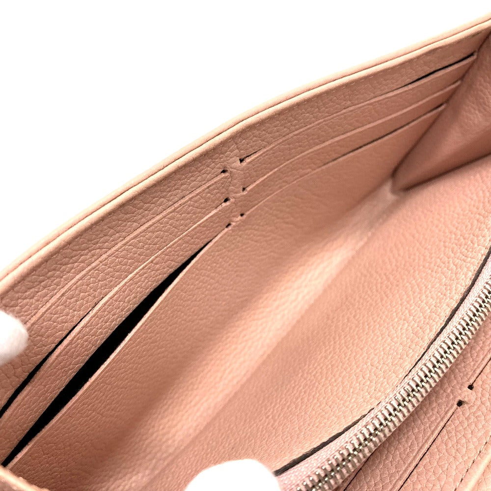 LOUIS VUITTON Long Wallet Purse M60145 monogram mahina leather pink Monogram Mahina Portefeuille Iris