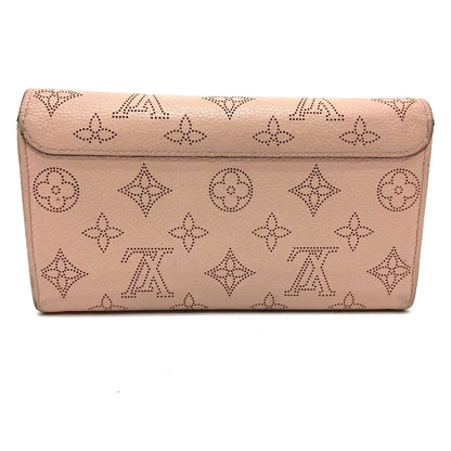 LOUIS VUITTON Long Wallet Purse M60145 monogram mahina leather pink Monogram Mahina Portefeuille Iris