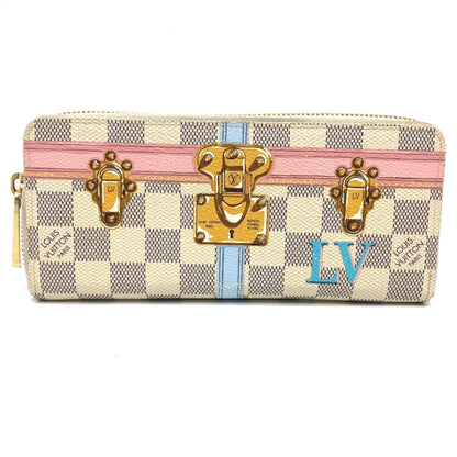 LOUIS VUITTON Long Wallet Purse N60109 Damier Azur Canvas white Damier Azure Summer trunk collection