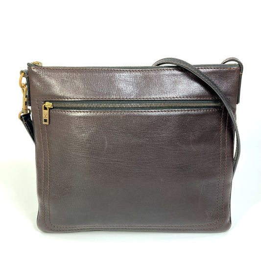LOUIS VUITTON Shoulder Bag M93453 Utah leather Brown Utah Pochette Shawny MM