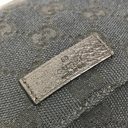 GUCCI Waist bag 146304 GG canvas / leather black GG Belt bag