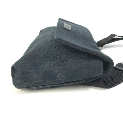 GUCCI Waist bag 146304 GG canvas / leather black GG Belt bag