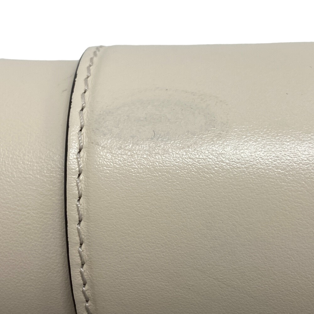 LOUIS VUITTON Shoulder Bag M55950 Calfskin Ivory LV logo Ponneuf Women Used Authentic