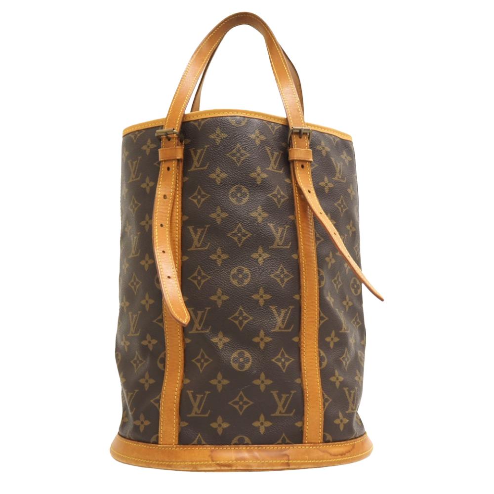 LOUIS VUITTON Shoulder Bag M42236 leather Brown Monogram BucketGM Women Used Authentic