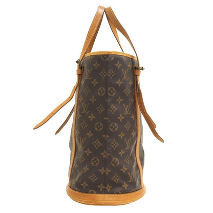LOUIS VUITTON Shoulder Bag M42236 leather Brown Monogram BucketGM Women Used Authentic