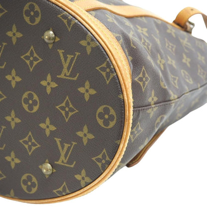 LOUIS VUITTON Shoulder Bag M42236 leather Brown Monogram BucketGM Women Used Authentic