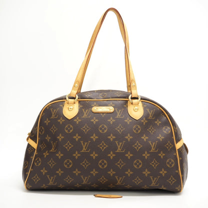 LOUIS VUITTON Handbag M95566 leather Brown Monogram Montorgueil GM Women Used Authentic