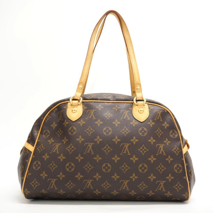 LOUIS VUITTON Handbag M95566 leather Brown Monogram Montorgueil GM Women Used Authentic
