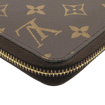LOUIS VUITTON Long Wallet Purse M41895 leather Brown Monogram Zippy wallet