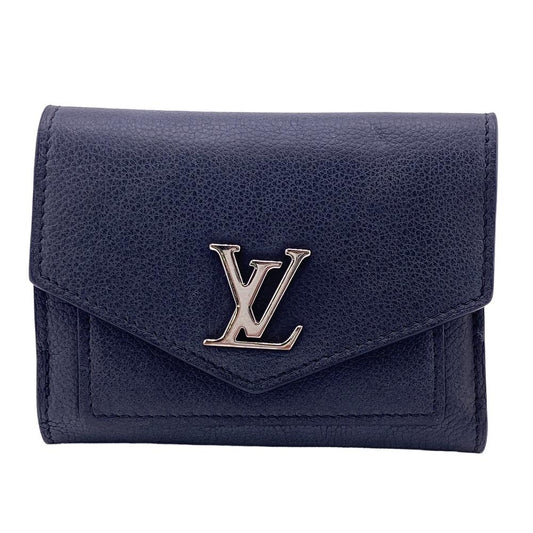 LOUIS VUITTON Tri-fold wallet M62947 Taurillon Clemence black Portefeuille My Lock Me Compact