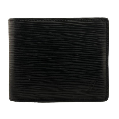 LOUIS VUITTON Bifold Wallet M62289 leather black Epi Portefeuille Marco Black mens Used Authentic