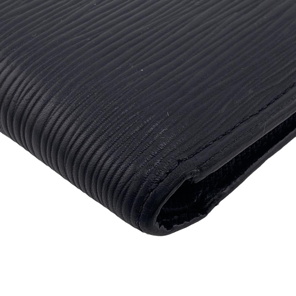 LOUIS VUITTON Bifold Wallet M62289 leather black Epi Portefeuille Marco Black mens Used Authentic