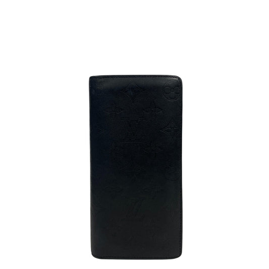 LOUIS VUITTON Long Wallet Purse M62900 leather black Monogram shadow Portefeuille Blaza