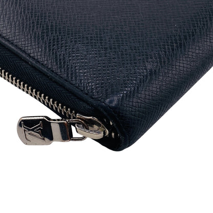 LOUIS VUITTON Long Wallet Purse M30056 leather black Taiga Zippy Organizer