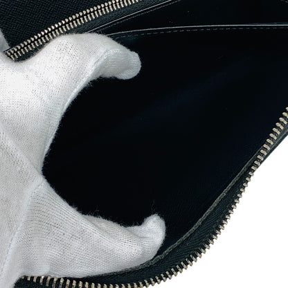 LOUIS VUITTON Long Wallet Purse M30056 leather black Taiga Zippy Organizer