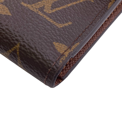 LOUIS VUITTON Tri-fold wallet M62472 leather Brown Monogram Victorine