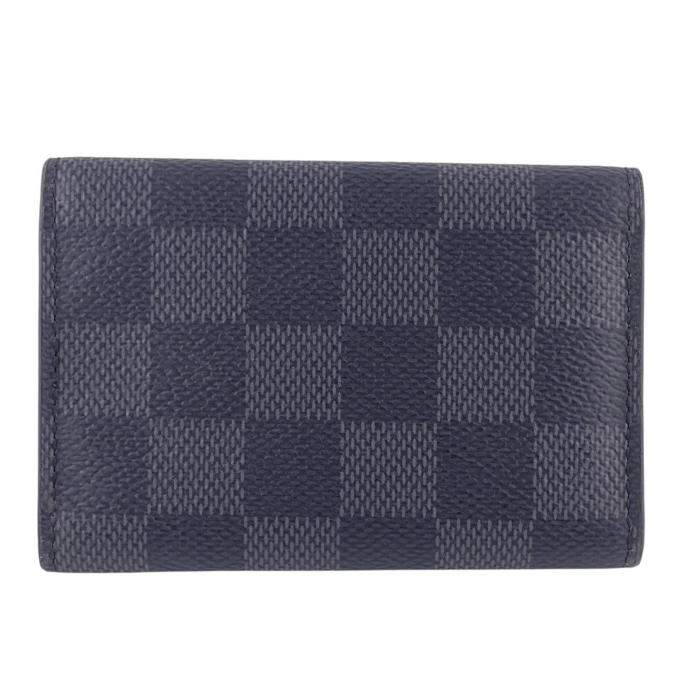 LOUIS VUITTON Key case Key holder  N62662 Damier Graphite , Leather gray Damier Grafitte Multicles6