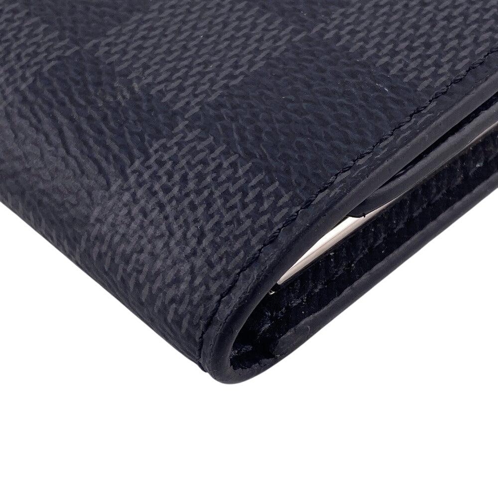 LOUIS VUITTON Key case Key holder  N62662 Damier Graphite , Leather gray Damier Grafitte Multicles6