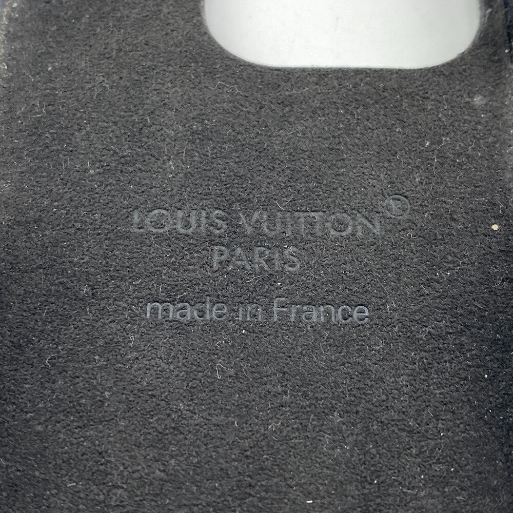 LOUIS VUITTON iPhone case M82887 leather Brown Monogram Bumper 15 PRO
