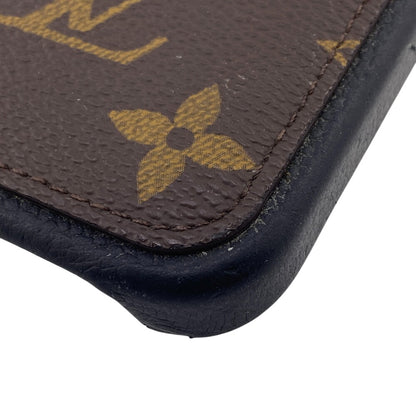 LOUIS VUITTON iPhone case M82887 leather Brown Monogram Bumper 15 PRO