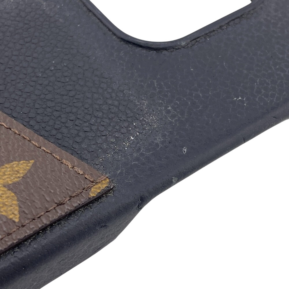 LOUIS VUITTON iPhone case M82887 leather Brown Monogram Bumper 15 PRO