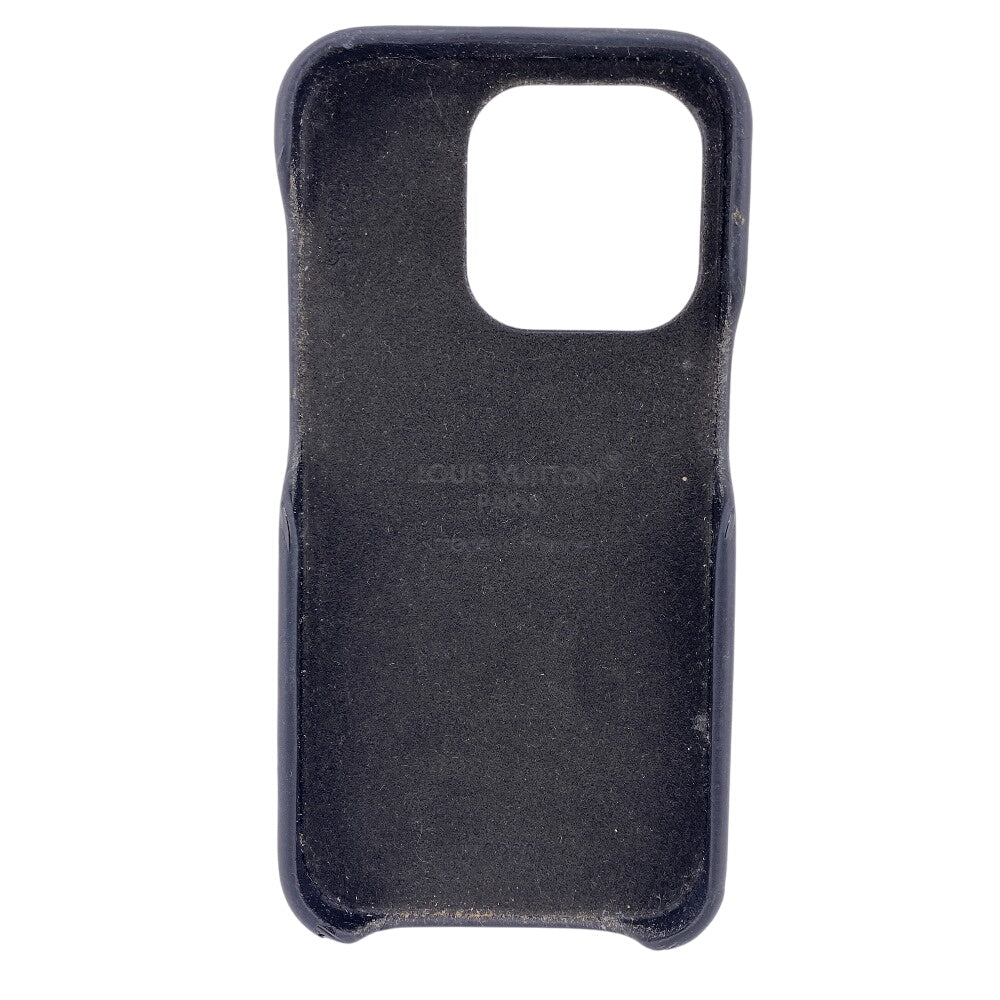 LOUIS VUITTON iPhone case M82887 leather Brown Monogram Bumper 15 PRO