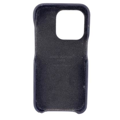LOUIS VUITTON iPhone case M82887 leather Brown Monogram Bumper 15 PRO