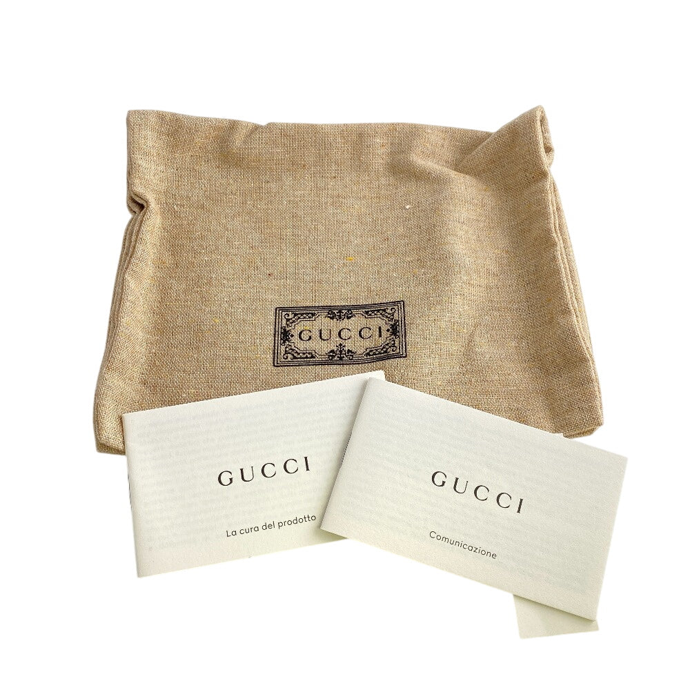 GUCCI Bifold Wallet leather beige GG Marmont