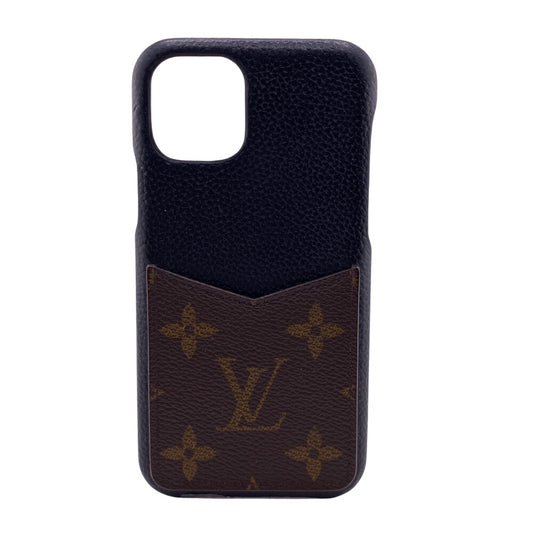 LOUIS VUITTON iPhone case M69094 Monogram canvas, leather black Monogram Bumper 11PRO