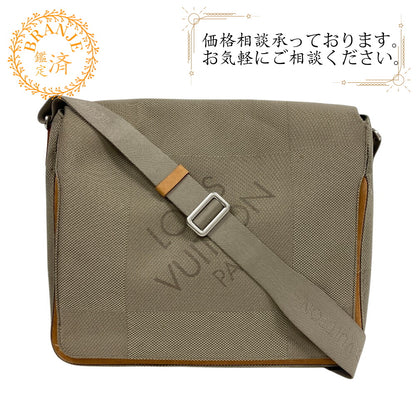LOUIS VUITTON Messenger bag M93030 Nylon khaki Damier Jean Messier
