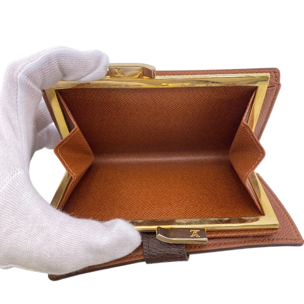 LOUIS VUITTON Bifold Wallet M61674 leather Brown Monogram Viennois Made in USA