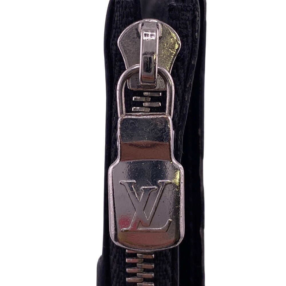 LOUIS VUITTON Coin case N64038 leather black Damier Grafitte Coin card holder